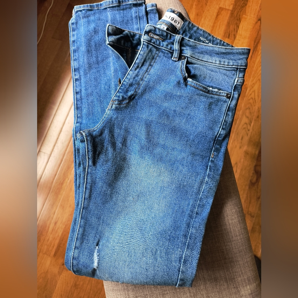 DL1961 Blue Distressed Men's Denim Jeans 31x34